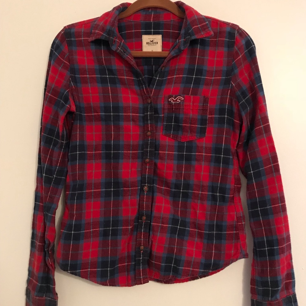 Red and Blue Flannel // Hollister Flannel